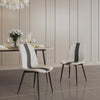 Mondeer Dining Chairs Set 2/4/6 Fabric Upholstered Seat Metal Legs Dining Room