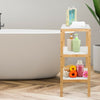 3 Tier Book Shelf Unit Bamboo Bookcase Bathroom Kitchen Storage Rack Display