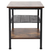 3-Tier Industrial Side End Table Shelves Nightstand Storage Bedroom Unit