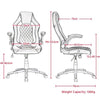 Office Gaming Chair Computer Racing Chair Swivel Task Chair with Adjustable Arms