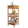 Large Bamboo Side Table Bedside Table Books Telephone Coffee Table Plant Stand