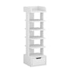 White Large Wooden Shoe Rack Stand Storage Organiser Unit Shelf Tall Hallway UK