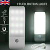 Led Motion Sensor Light USB Wireless PIR Battery Wall Cabinet Stair Night Lamp
