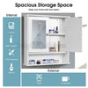 White Bathroom Wall Cabinet Storage Unit Cupboard with Mirror Wooden Shelves UK