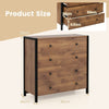 4 Drawers Dresser Tower Organizer Wooden Storage Chest of Drawers Metal Frame