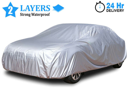 Waterproof Car Cover Large Heavy Duty UV Protection Breathable 2 Layer Cotton