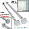 Adjust Telescopic Shower Curtain Rail Extendable 125-220cm Pole Rod Bath Chrome