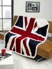 Rapport-Luxury Union Jack UK Flag Cosy Fleece Sherpa Fur Blanket Throw Red