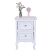 2 X Modern Country Style 2 Drawer Bedside Cabinet Tables White Sold as a PAIR