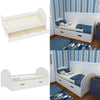 Children Bed Bedstead Pine Wood Slat Toddler Kid Bed Frame With Storage Drawer