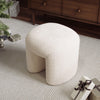 Faux Fur Footstool Dressing Table Stool Bedroom Makeup Chair Seat Round Footrest