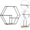 Hexagon Metal Wire Wall Shelf Loft Dorm Decor Storage Floating Shelf Display NEW