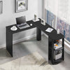 L-shaped Corner Computer Desk Table Workstation Shelves Home Office W/ Shelves