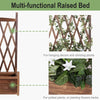 Garden Wooden Planter Box with Trellis Lattice Vegetables Flower Herb Raised Bed