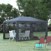 4 x 3m Party Tent Waterproof Garden Gazebo Canopy Wedding Cover Shade Grey