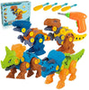 Take Apart Dinosaur Toys Construction Build Set 4 for Kids with Electric Drill