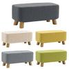 Linen Fabric Padded Stool Bench Footstool Pouffe Living Room Bedroom Footrest