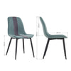 Mondeer Dining Table and 4/6 Upholstered Chairs with Metal Legs Dining Kitchen