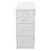 4 Drawer Metal Mobile Office Filing Pedestal Cabinet File Storage White/Black UK