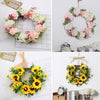 Fake Rose Flower Door Wreath Wall Hanging Spring Floral Wedding Home Decor