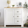 Wood Multi Storage Unit Cabinet Sideboard Cupboard Drawers Chest White/Grey