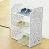 Cabinet White 3/4/5 Tiers Shoe Rack Storage Shelf Display Stand Organiser Unit