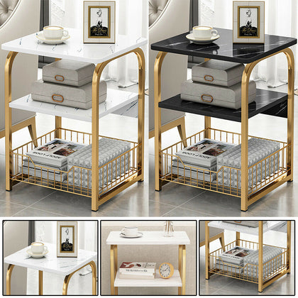 3Tier Sofa Side End Tea Coffee Table Shelf Console Tray Storage Rack Living Room