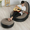 Inflatable Deluxe Lounge Lounger Chair With Ottoman Foot stool Seat Relax Couch