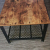 Industrial Coffee Table Vintage Retro Living Room Furniture Steel Frame Side End