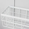 2 Tiers Metal Wall Hanging Shelf Storage Shelves Floating Wire Baskets Rack Home