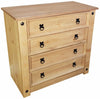 Corona Chest of Drawers Rustic 4 Drawer Mexican Solid Pine