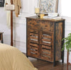 Industrial Side Cabinet Cupboard Drawer Storage Unit Metal Rustic Slim Sideboard