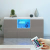 Sideboard Storage Cupboard High Gloss 3 Door TV Unit Cabinet RGB LED Lights