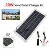 12V 20W Portable Solar Panel Car Van Boat Caravan Camper Trickle Battery Charger