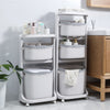 Laundry Basket Washing Clothes Plastic Hamper Bin Trolley Bathroom Storage Unit