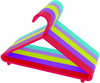 PACK OF 24 KIDS COLOURFUL KIDS HANGERS PLASTIC CHILD TODDLER BABY CLOTHES HANG