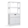 Mondeer Tall & Midi Bathroom Cabinets Cupboard MDF with Drawer Kitchen White