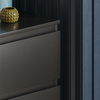 Modern Black 8 Drawer Chest of Drawers Bedroom Wardrobe Cabinet Sideboard Wide