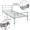 Extra Strong Single 3FT Metal Bed Frame Kid Adult Bedroom Furniture in Silver