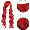Anime Cosplay Little Mermaid Ariel Princess 80CM Red Womens Long Curly Hair Wig