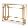 Modern Console Table Faux Marble Narrow Entryway Hallway Table Accent Desk 110cm