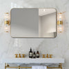 81 x 51cm Bathroom Wall Mirror Rectangular Wall Hanging Mirror Rounded Corner