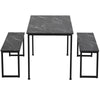 3 Piece Dining Table and Bench Set 4-Person Space-Saving Kitchen Dinng Room