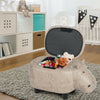 Animal Storage Ottoman Foot Rest Stool Padded Seat Upholstered Ride-on Ottomans