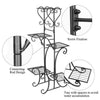 Outdoor Indoor Pot Plant Stand Garden Metal 5 Tier Planter Shelves Corner Shelf