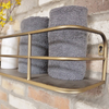 Metal Wall Shelf Industrial Lightweight Display Shelving Unit 55cm Storage Gold