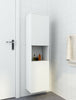 White 2 Door Tall Bathroom Cabinet High Storage Furniture Wall Unit Cupboard