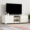 White TV Stand Cabinet Unit 2 Door Cupboard Entertainment 120cm for 22"-49"