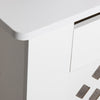 Mondeer Radiator Cover Wall Cabinet MDF Wood Grill Shelf White Rhombic Bars XL