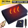 Large Car Electric Heated Blanket 12/24V Plush Cozy Van Travel Adjustable Heat